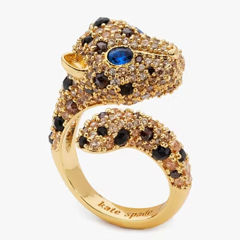 ♤ Kate Spade ♤ Fierce Leopard Wrap Ring - Size 6